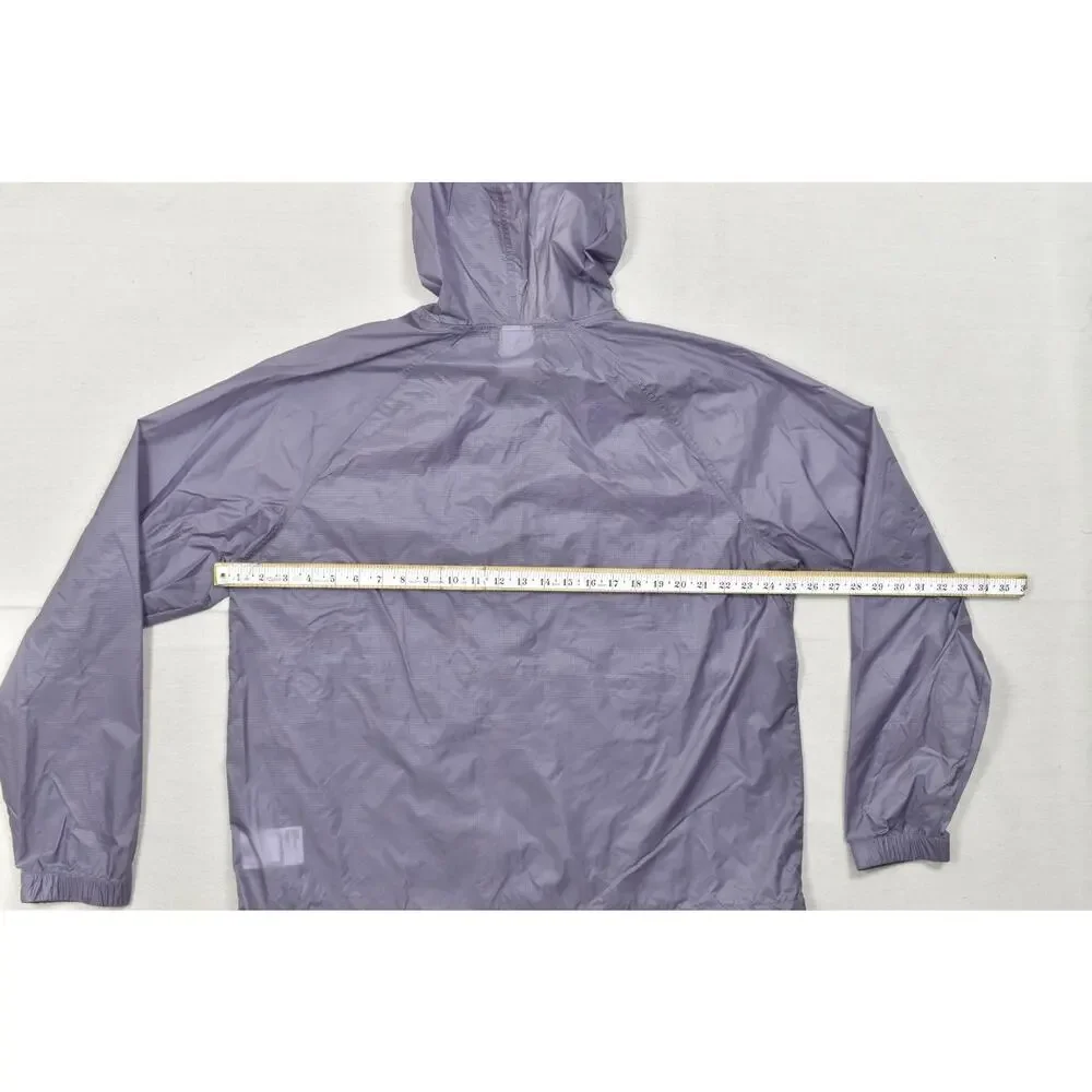 The North Face Men's Large Purple Hooded Windbreaker Full Zip Light Jacket